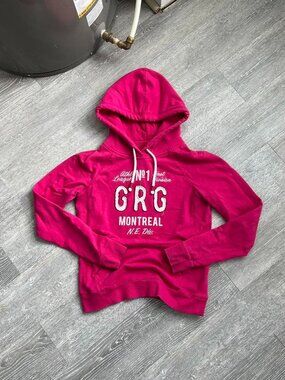 Pink / White Vintage Y2K Garage Embroidered Pullover Hoodie